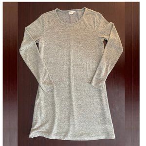 GAP Long Sleeve T-Shirt Slip Dress, Gray, Size Medium
